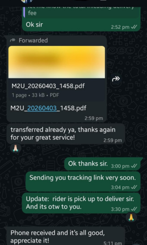 DoorstepFix WhatsApp chat