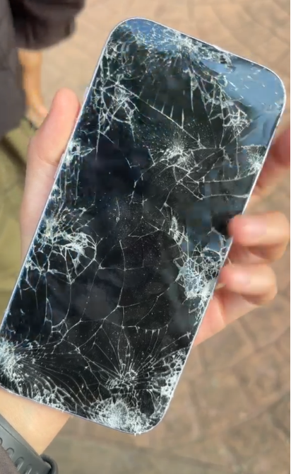 iphone 17 crash by a car