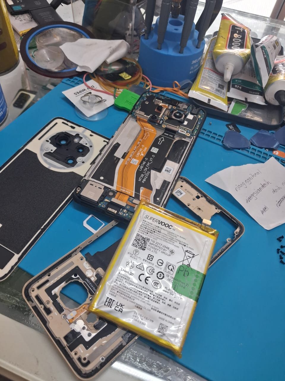 Realme 12+ 5G battery replacement in progress at Kuchai Lama Kuala Lumpur