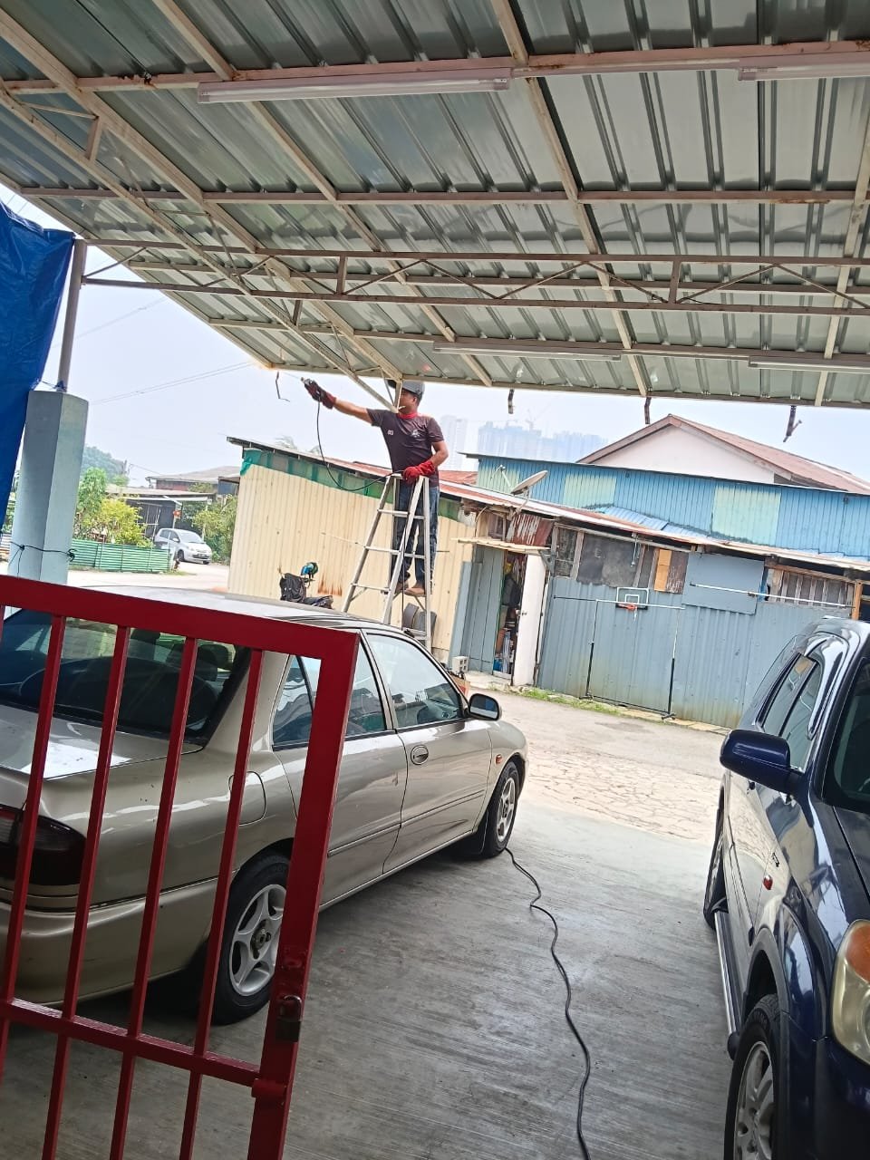 Roof and awning renovation project in Setapak